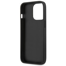 „Guess 4G“ didelis metalinis logotipo dėklas, skirtas „iPhone 14 Pro Max“ – pilkas