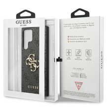 Guess GUHCS23L4GMGGR S23 Ultra S918 pilkas / pilkas kietas 4G didelis metalo logotipas