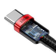 Baseus Baseus CATKLF-AL91 USB-C - USB-C PD QC cable 100W 5A 480Mb / s 2m - black and red
