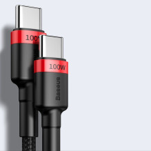 Baseus Baseus CATKLF-AL91 USB-C - USB-C PD QC cable 100W 5A 480Mb / s 2m - black and red