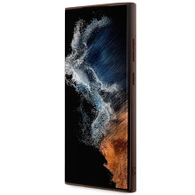 Guess 4G Big Metal Logo dėklas, skirtas Samsung Galaxy S24 Ultra - rudas