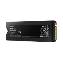 SSD, SAMSUNG, 990 PRO with Heatsink, 1TB, M.2, PCIE, NVMe, MLC, Write speed 6900 MBytes / sec, Read speed 7450 MBytes / 