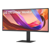 LCD monitorius, LG, 34 colių, 3440 x 1440 pikselių, „Wide Quad HD“, natūralus kraštinių santykis 21:9, LCD, išlenktas, 3