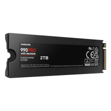 SSD, SAMSUNG, 990 PRO su radiatoriumi, 2TB, M.2, PCIE, NVMe, MLC, Rašymo greitis 6900 MB/s, Skaitymo greitis 7450 MB/s, 