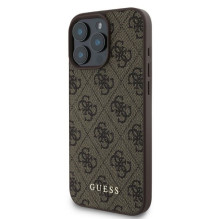 Guess 4G Classic iPhone 16 Pro dėklas – rudas