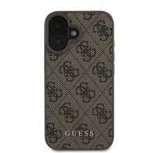 Guess 4G Classic iPhone 16 dėklas – rudas