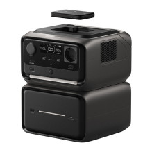Portable Power Station - EcoFlow River 3 Max Plus 858Wh, 600W Output, Wireless Charging, Black