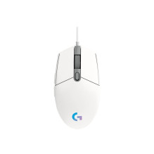 Input Device - Logitech G203 Lightsync Wired Gaming Mouse, 8000 DPI, 6 Programmable Buttons, White