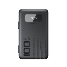 Energijos Bankas - Havit PB5212 20000mAh Dual USB Type-C &amp; USB Type A Nešiojamas Įkroviklis Juodas