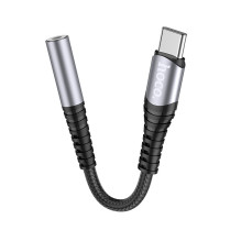 Audio adapteris Hoco LS33 Type-C to 3.5mm pilkas Audio adapteris Hoco LS33 Type-C to 3.5mm pilkas