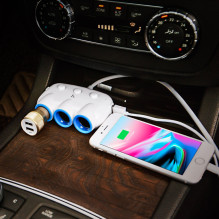 Car charger-hub Hoco C1 with 2 USB ports and three (3.1A) ports