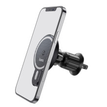 Automobilinis laikiklis-įkroviklis Hoco CA85 Magsafe 15W juodas Automobilinis laikiklis-įkroviklis Hoco CA85 Magsafe 15W juodas