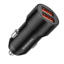 Automobilinis įkroviklis Borofone BZ19B 2xUSB-A QC3.0 36W juodas Automobilinis įkroviklis Borofone BZ19B 2xUSB-A QC3.0 36W juodas