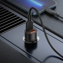 Automobilinis įkroviklis Borofone BZ19B 2xUSB-A QC3.0 36W juodas Automobilinis įkroviklis Borofone BZ19B 2xUSB-A QC3.0 36W juodas