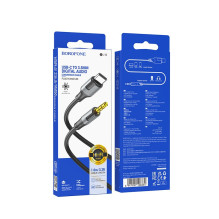 Audio cable Borofone BL19 USB-C to 3.5mm black Audio cable Borofone BL19 USB-C to 3.5mm black