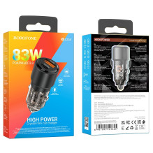 Car charger Borofone BZ20A PD65W+QC3.0 83W black Car charger Borofone BZ20A PD65W+QC3.0 83W black