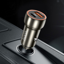 Car charger Hoco Z46A USB-A / Type-C PD20W+QC3.0 gray