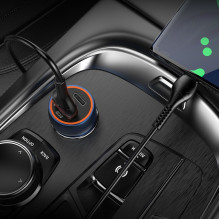Car charger Hoco Z46A USB-A / Type-C PD20W+QC3.0 gray