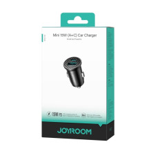 Automobilinis įkroviklis Joyroom JR-CCN16 USB-A / USB-C 15W juodas