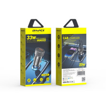 Car charger Awei C-857 33W USB-C / USB-A black Car charger Awei C-857 33W USB-C / USB-A black