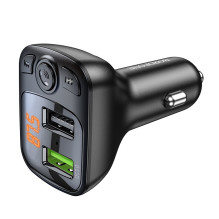 Borofone BC41 Bluetooth MP3 player / FM radio modulator (hands-free, microSD, QC3.0 USB-A, USB-A 5V / 1A)