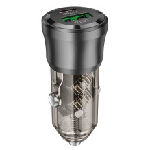 Automobilinis įkroviklis Borofone BZ25 38W USB-C / USB-A juodas Automobilinis įkroviklis Borofone BZ25 38W USB-C / USB-A juodas