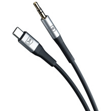 Audio cable 3mk USB-C to 3.5mm 1.0m black Audio cable 3mk USB-C to 3.5mm 1.0m black