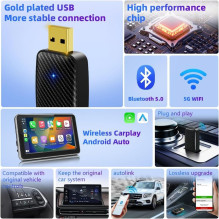 Belaidis CarPlay / Android Auto adapteris Reach U4 juodas Belaidis CarPlay / Android Auto adapteris Reach U4 juodas