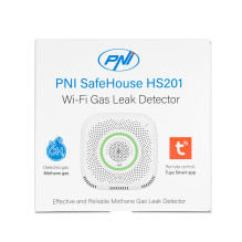 Methane gas sensor (CH4) PNI SafeHouse HS201 with WiFi, control from the Tuya Smart application, 230V power supply, voic