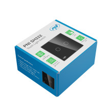 PNI SH222 stiklinis dvigubas jutiklinis jungiklis, juodas su LED indikatoriumi PNI SH222 stiklinis dvigubas jutiklinis jungiklis, juodas su LED indikatoriumi