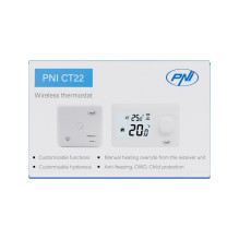PNI CT22 Wireless Thermostat for Boilers, Illuminated Display, Non-Programmable