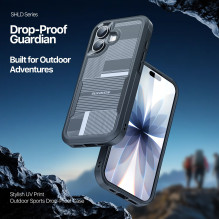 Dėklas Dux Ducis Shld Apple iPhone 17 juodas (Triangle Pattern) Dėklas Dux Ducis Shld Apple iPhone 17 juodas (Triangle Pattern)