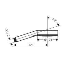 Dušo galvutė Hansgrohe Pulsify S 105, mat. juoda, Ø105 mm Dušo galvutė Hansgrohe Pulsify S 105, mat. juoda, Ø105 mm