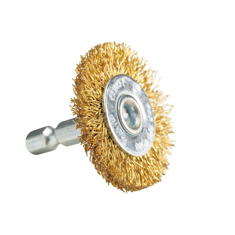 WIRE WHEEL BRUSH (BRASS COATED)