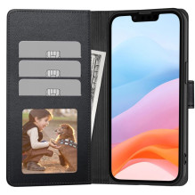 Dėklas Fancy Wallet Apple iPhone 7 / 8 / SE 2020 / SE 2022 juodas