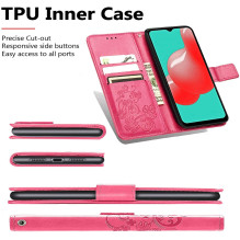 Case Flower Book Samsung A556 A55 5G pink-red