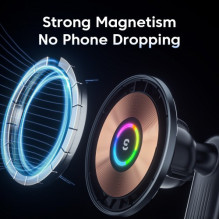 Car holder Essager 'Arpege' black (wireless charging 15W) (magnetic / for grill)