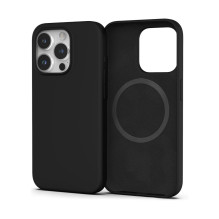 Dėklas Mag Silicone Case Apple iPhone 16 Plus tamsiai violetinis