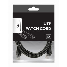 PATCH CABLE CAT6 UTP 2M / BLACK PP6U-2M / BK GEMBIRD PATCH CABLE CAT6 UTP 2M / BLACK PP6U-2M / BK GEMBIRD