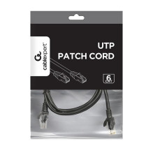 PATCH CABLE CAT6 UTP 1.5M / BLACK PP6U-1.5M / BK GEMBIRD PATCH CABLE CAT6 UTP 1.5M / BLACK PP6U-1.5M / BK GEMBIRD