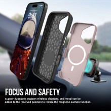 Perfectionists Triangle Mag Case for Apple iPhone 15 rose gold