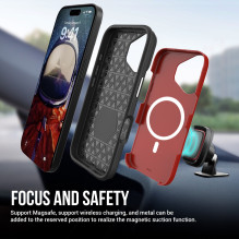 Dėklas Perfectionists Triangle Mag Case Apple iPhone 13 / 14 raudonas