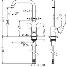 KITCHEN TAP FOCUS INOX 31820800 KITCHEN TAP FOCUS INOX 31820800