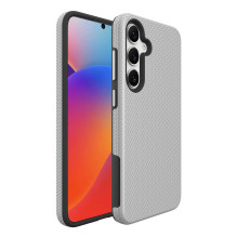 Dėklas Perfectionists Triangle Case Samsung S926 S24 Plus / S936 S25 Plus sidabrinis