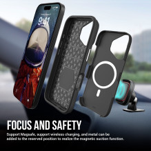 Dėklas Perfectionists Triangle Mag Case Apple iPhone 15 juodas