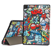 Dėklas Reach Smart Leather Samsung X200 / X205 Tab A8 10.5 2021 graffiti