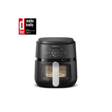 Philips 2000 series NA221 / 00 fryer Single 4.2 L Stand-alone 1500 W Hot air fryer Black, Silver