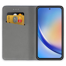 Dėklas Smart Magnet Samsung A556 A55 5G juodas Dėklas Smart Magnet Samsung A556 A55 5G juodas