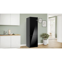 „Bosch Serie 6 KGN39LBCF“ šaldytuvas-šaldiklis, laisvai pastatomas, 363 LC, juodas