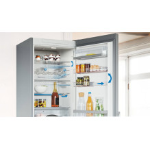 „Bosch Serie 6 KGN39LBCF“ šaldytuvas-šaldiklis, laisvai pastatomas, 363 LC, juodas
